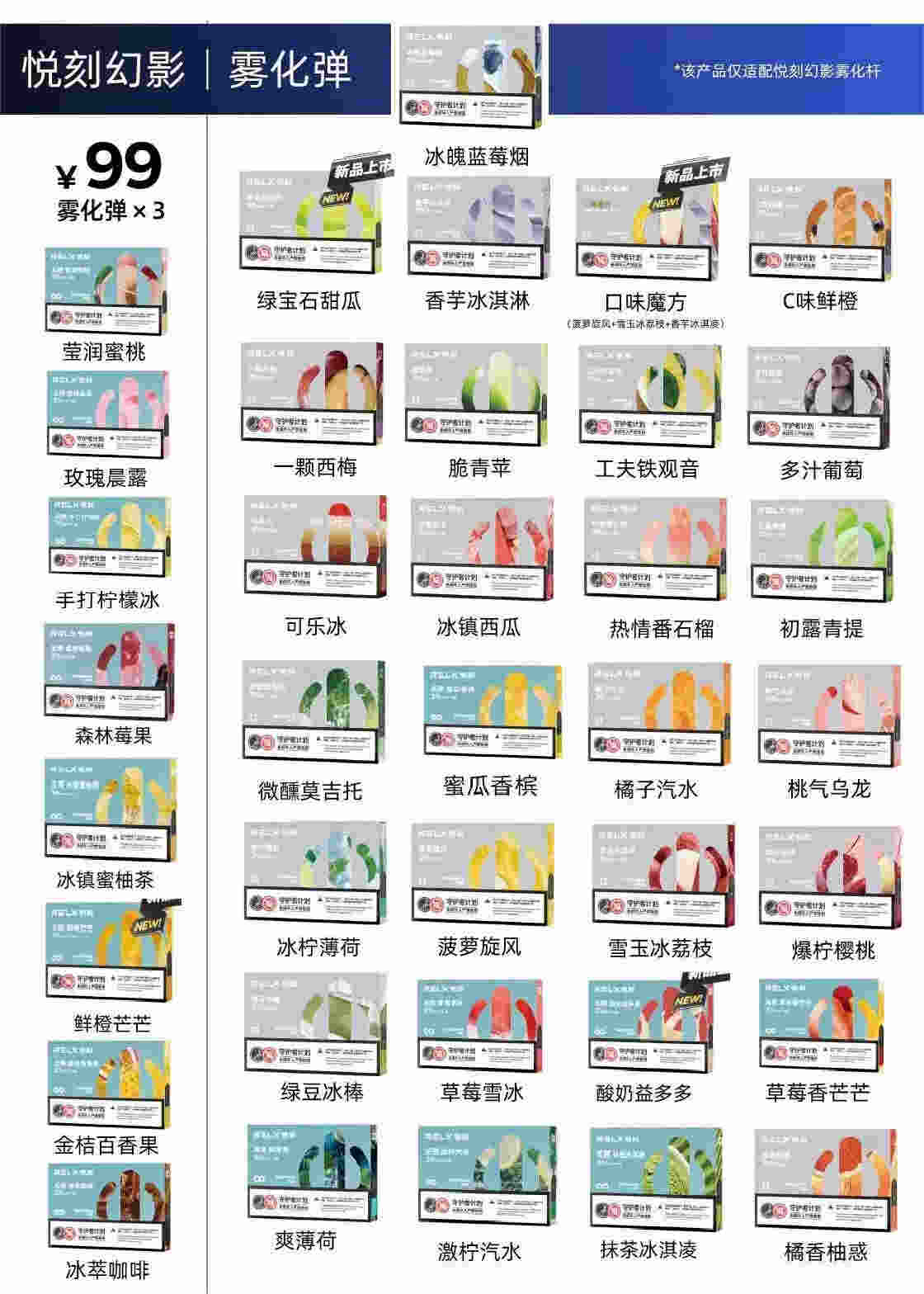 悅刻新國標有多少種口味的簡單介紹